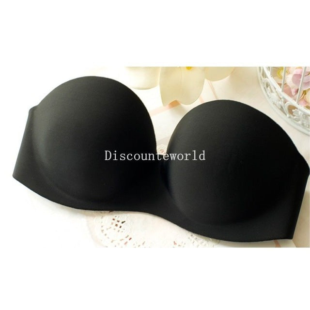 Fashion Women Seamless Strapless Bra Push Up Padded